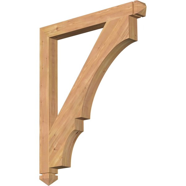 Ekena Millwork Balboa Arts & Crafts Smooth Bracket, Western Red Cedar, 3 1/2"W x 36"D x 44"H BKT04X36X44BOA03SWR - main